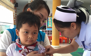   ฉีดวัคซีนป้องกันไข้หวัดใหญ่ โรงเรียนสุขเจริญผล แพรกษา 