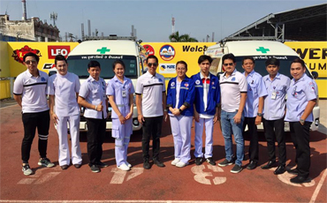 กลุ่มโรงพยาบาลจุฬารัตน์ ร่วมเป็นผู้สนับสนุนรถพยาบาล และจุดปฐมพยาบาล ในงานการแข่งขันฟุตบอลระหว่าง 
สมุทรปราการ FC ปะทะ แบงค็อกยูไนเต็ด  ณ สนามกีฬาการกีฬาแห่งประเทศไทย เคหะบางพลี